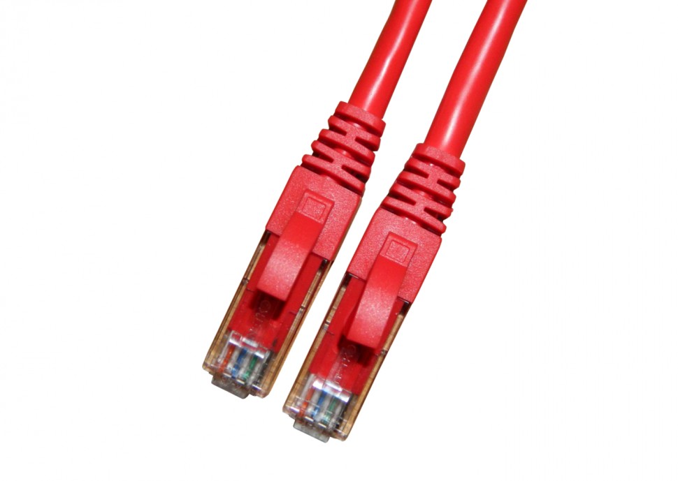 Патч-корд UTP4 cat.6, 3.0м, литой коннектор, красный, Netko CKC