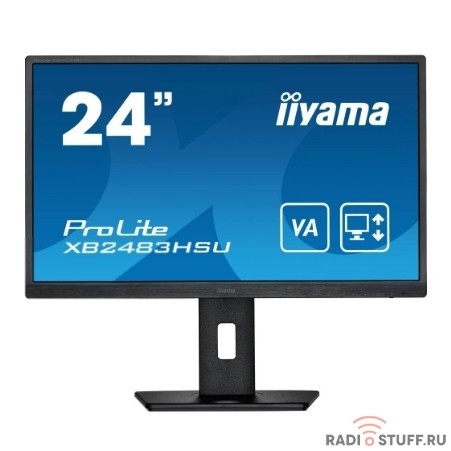 LCD Iiyama 23.8'' XB2483HSU-B5 {MVA 1920х1080 4ms 250cd 178/178 3000:1 D-Sub HDMI DisplayPort USB-Hub Pivot Tilt HAS Speakers}