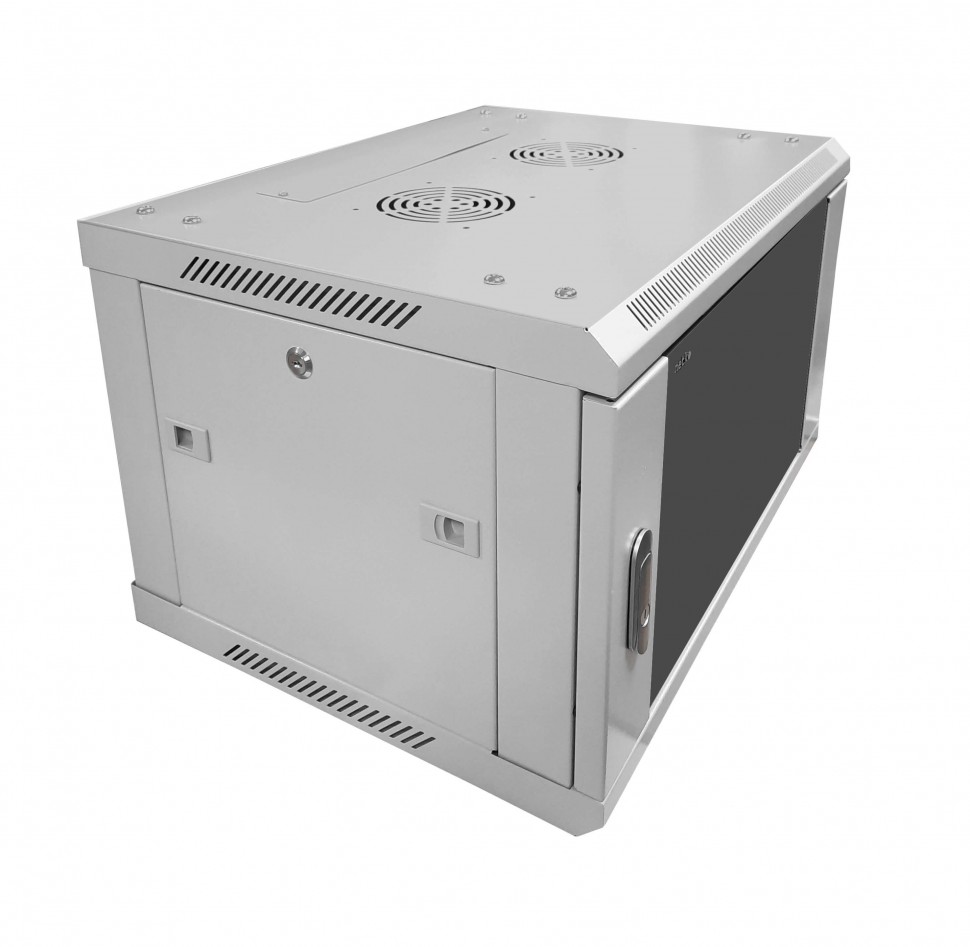 Шкаф настенный 12U серия WMA (Wall Maestro) (600х600х635), передняя дверь стекло, разборный, серый, Netko  "А"