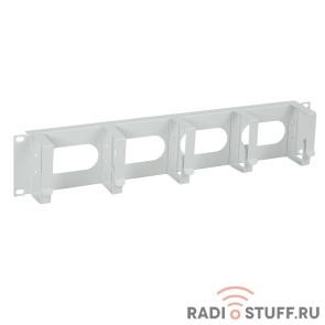 Кабельный органайзер 19", 2U, 5 колец, серый, ITK