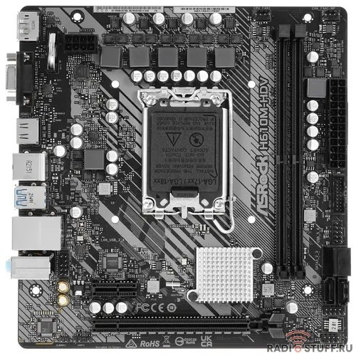 ASRock H610M-HDV {LGA1700, 2xDDR4, 4xSATA, D-Sub, HDMI DP, mATX}