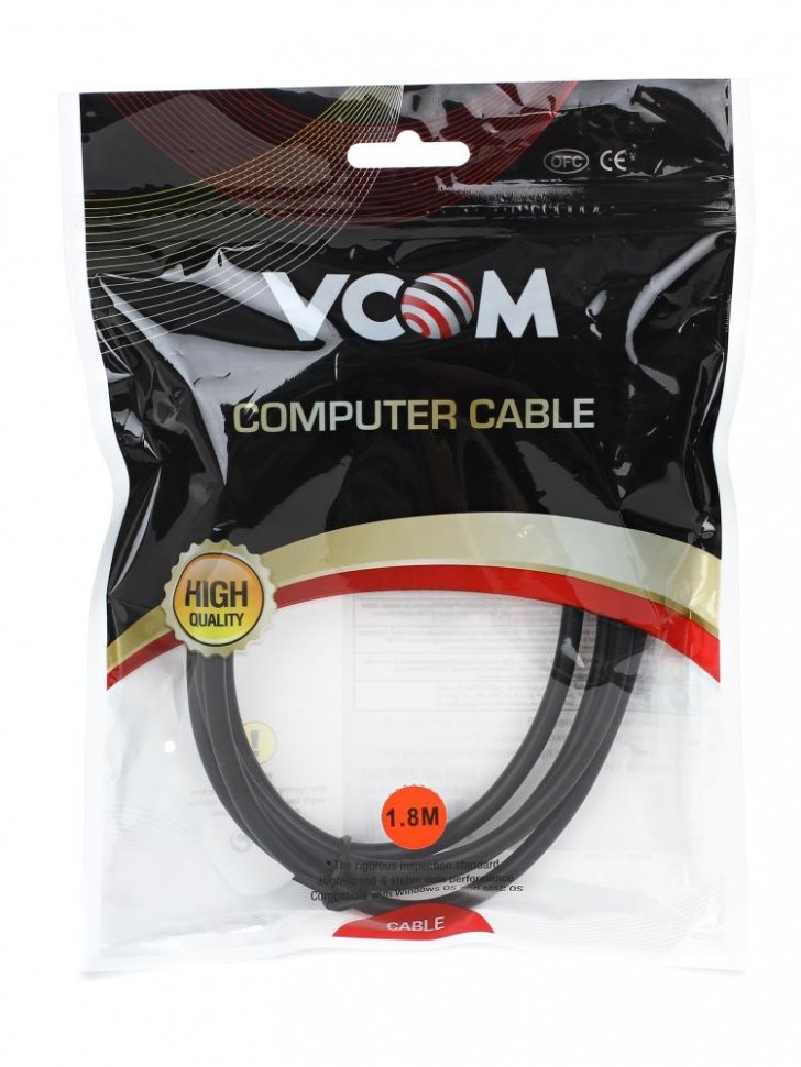 Кабель DISPLAY PORT TO DVI 1.8M CG606-1.8M VCOM