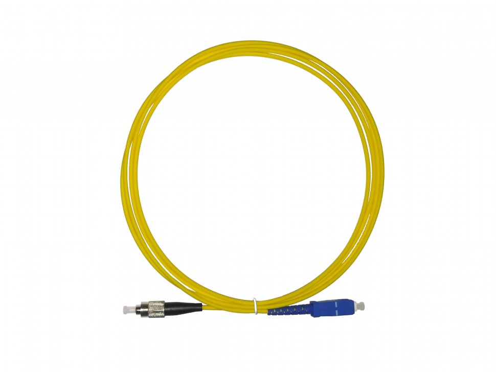Патч-корд оптический переходной SC-FC/UPC SM Simplex 3.0мм 9/125, 2м, LSZH