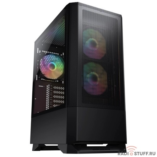 Cougar MX430 Mesh RGB Black, 3х120мм ARGB Fan, ARGB Fan Hub, без БП, черный, ATX