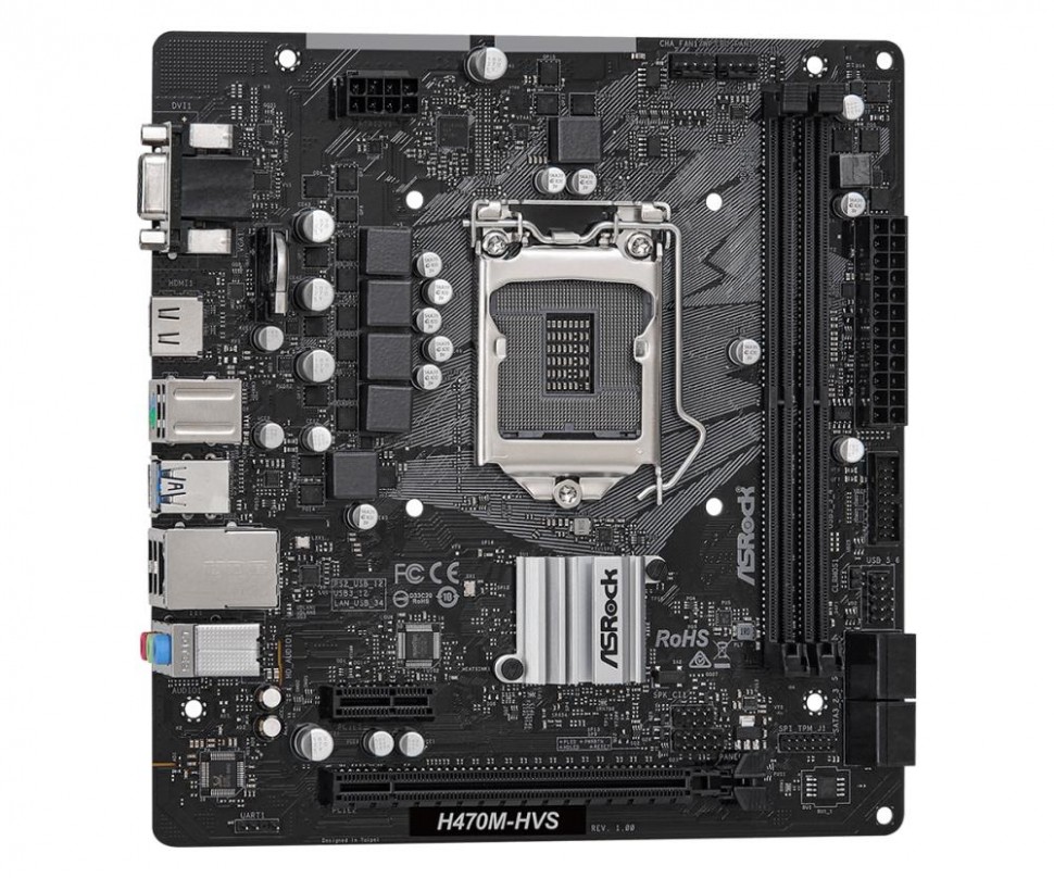 Материнская плата H470 S1200 MITX H470M-HVS ASROCK