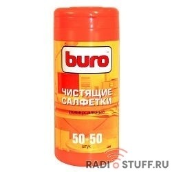 Чистящие салфетки BURO BU-Tmix 65 шт влажных+ 65 шт. сухих [817437]