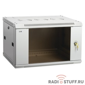 Шкаф настенный, (600x600мм), LINEA W, 6U, дверь стекло, ITK