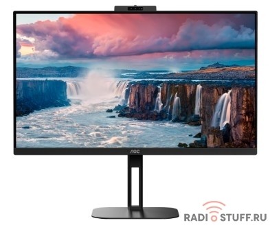 LCD AOC 27" Q27V5CW Black с поворотом экрана {IPS 2560x1440 75Hz 1ms 178/178 300cd 20M:1 HDMI2.0 DisplayPort webcam}
